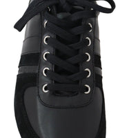 Dolce & Gabbana Elegant Black Leather Sport Sneakers