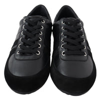 Dolce & Gabbana Elegant Black Leather Sport Sneakers