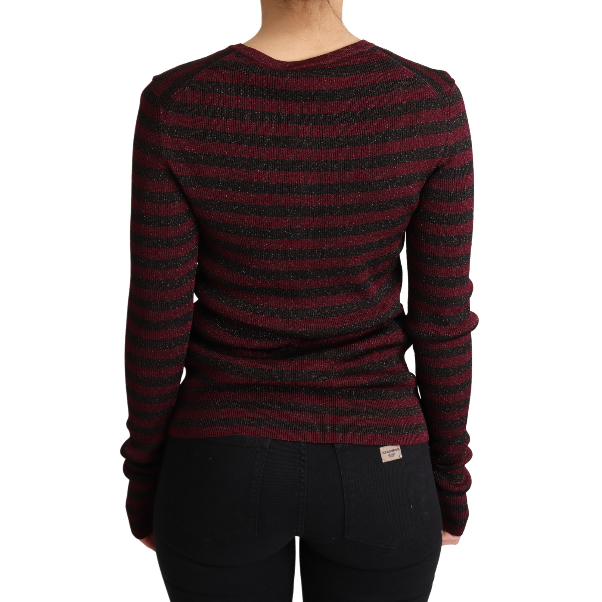 Dolce &amp; Gabbana Elegant Striped Viscose Cardigan