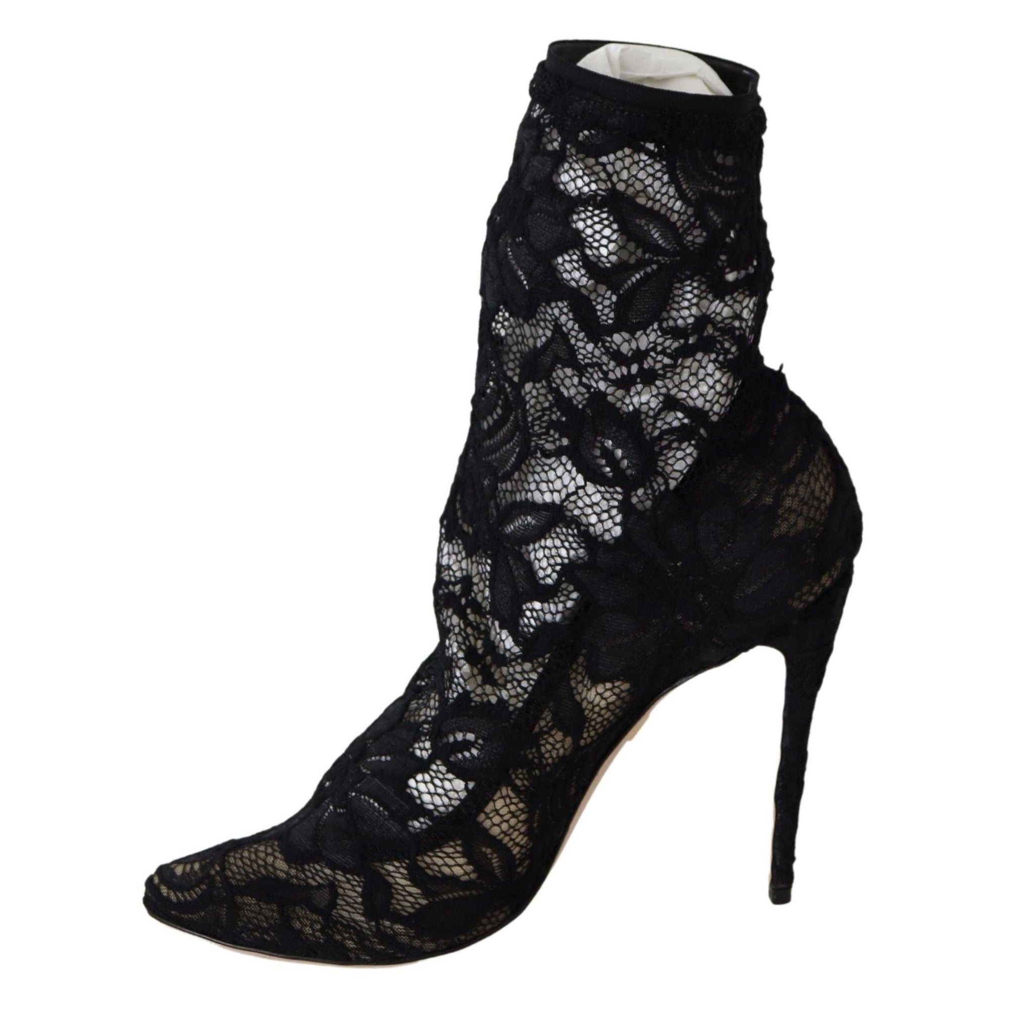 Dolce &amp; Gabbana Black Lace Taormina Pumps Elegance Unleashed