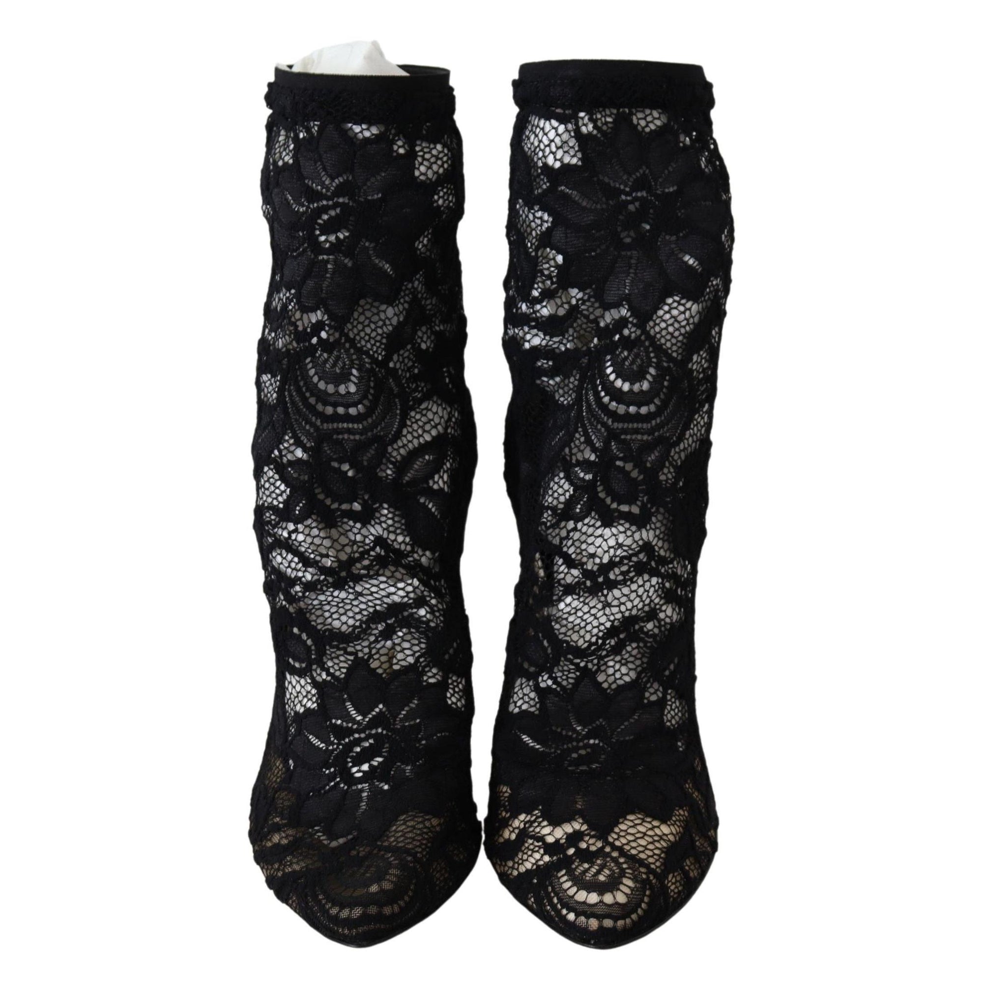 Dolce &amp; Gabbana Black Lace Taormina Pumps Elegance Unleashed