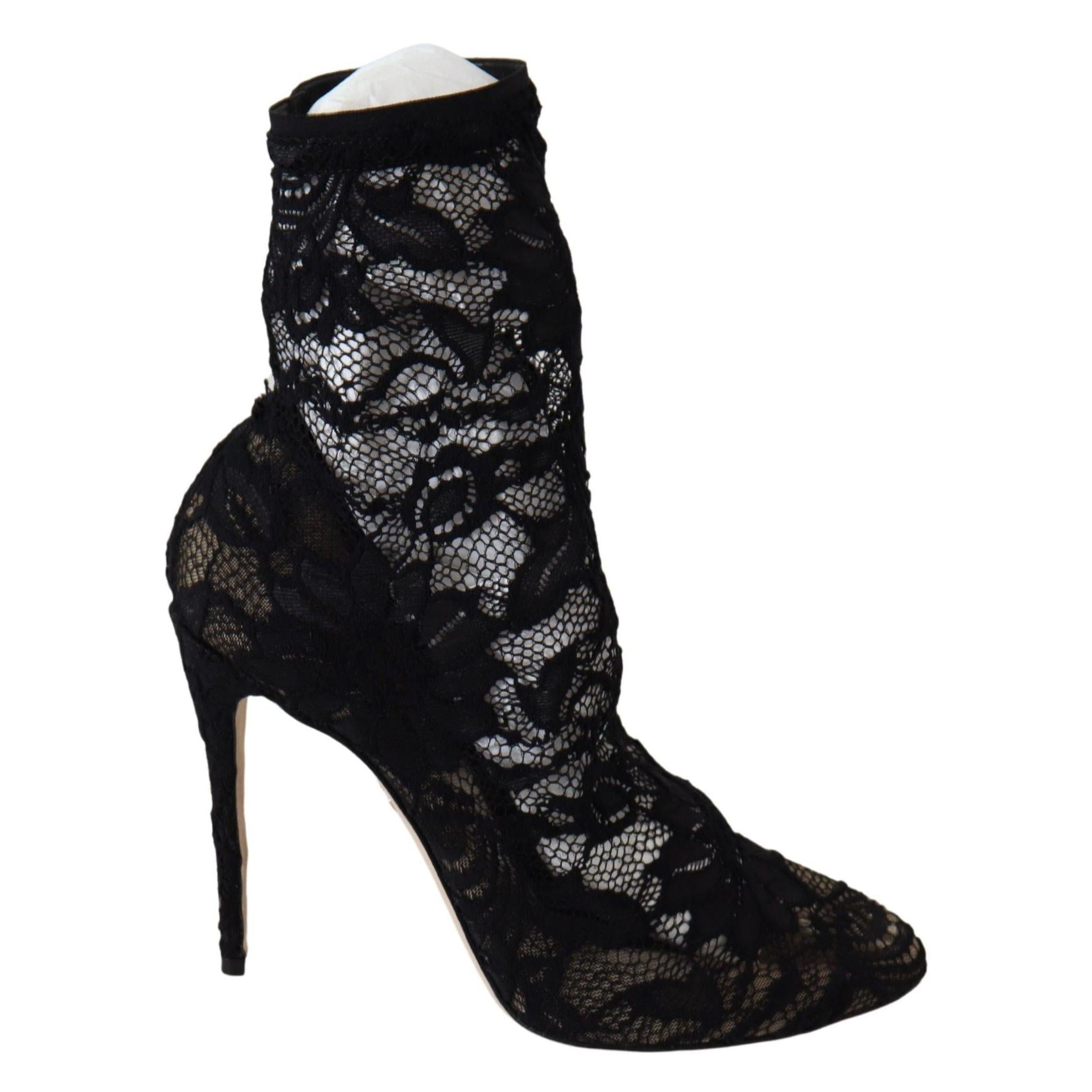 Dolce &amp; Gabbana Black Lace Taormina Pumps Elegance Unleashed
