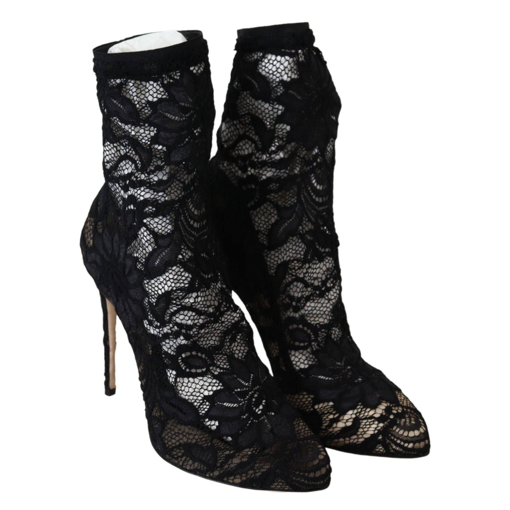 Dolce &amp; Gabbana Black Lace Taormina Pumps Elegance Unleashed