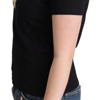 Moschino Chic Black Cotton Round Neck Tee