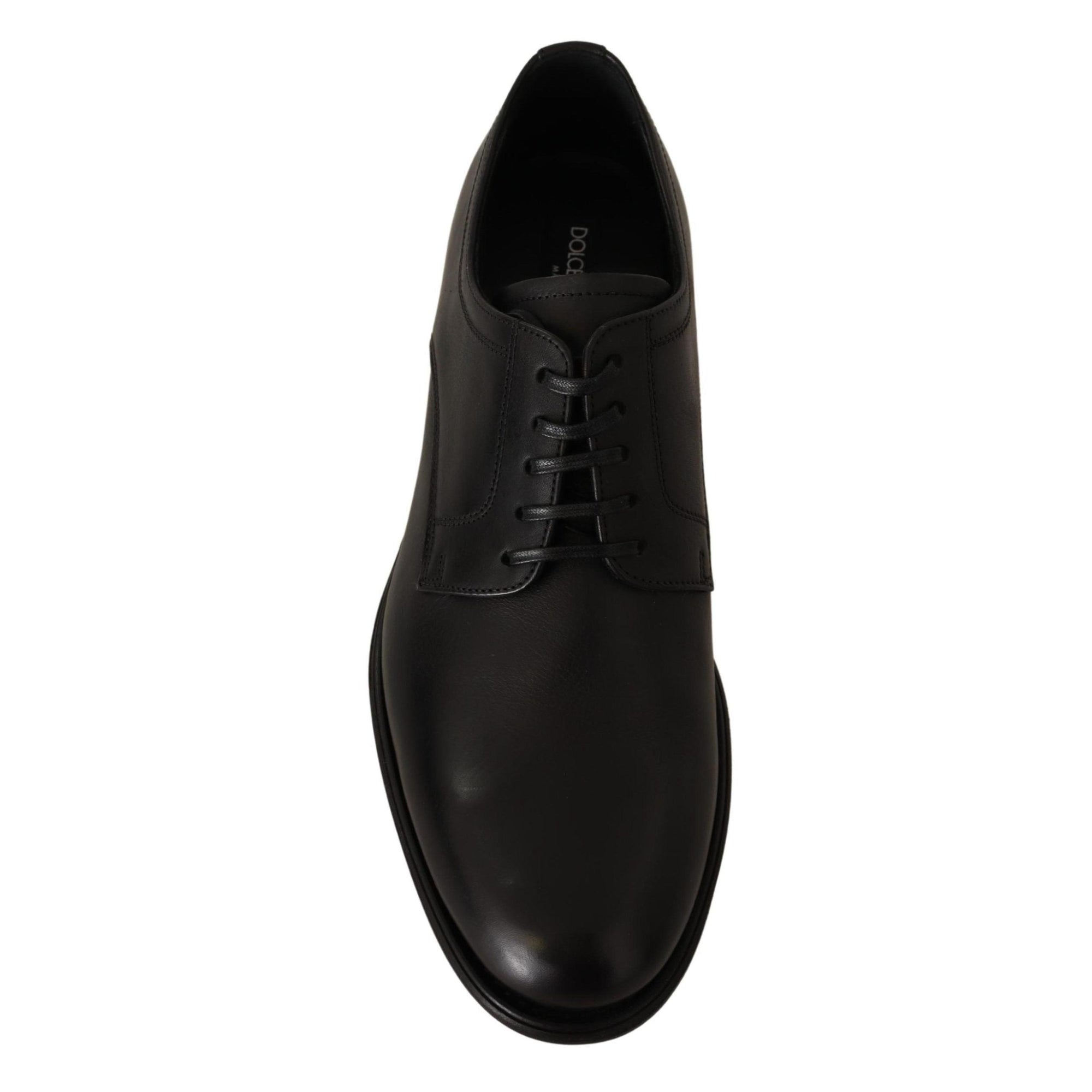 Dolce &amp; Gabbana Elegant Black Derby Formal Shoes
