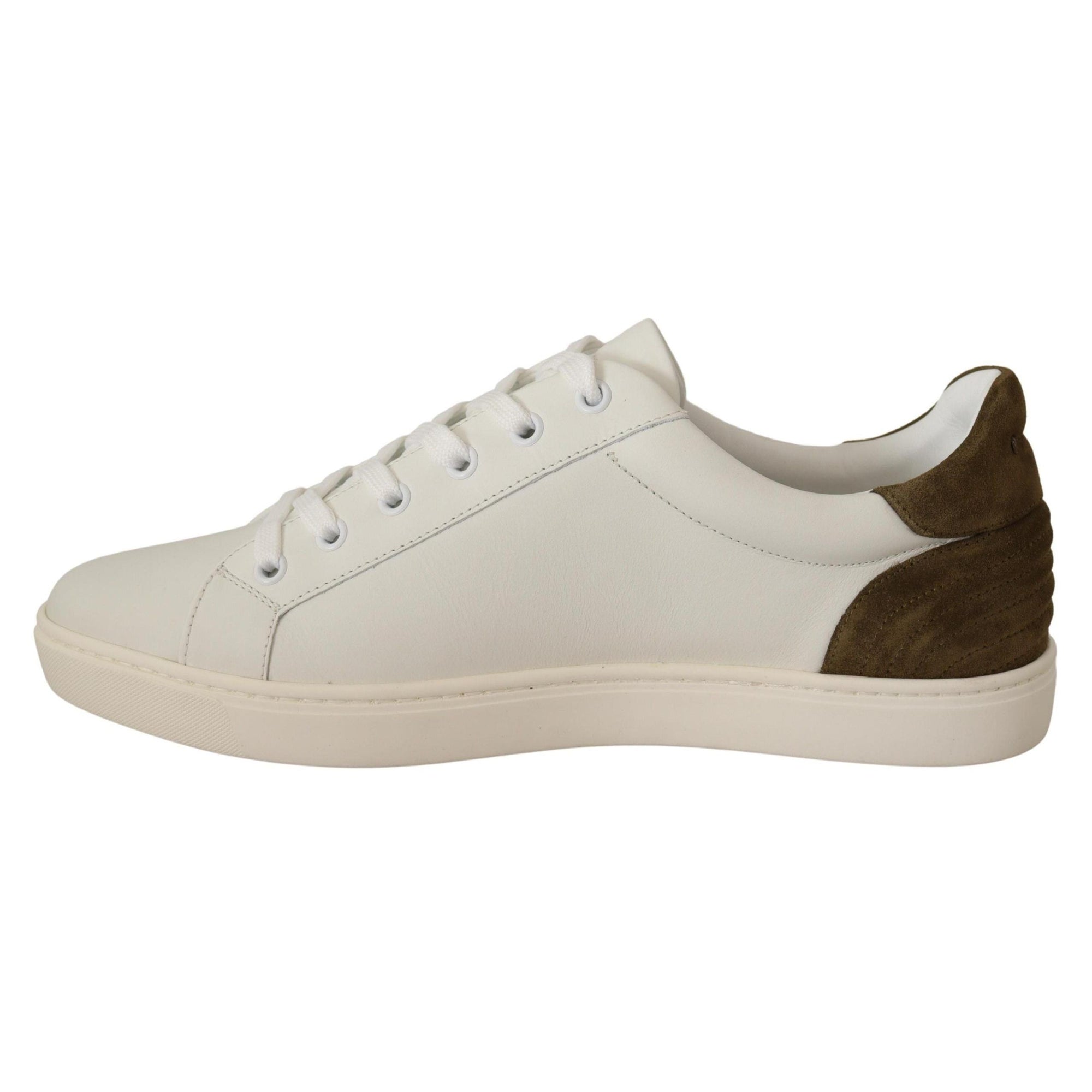 Dolce &amp; Gabbana Chic White Leather Sneakers for Men