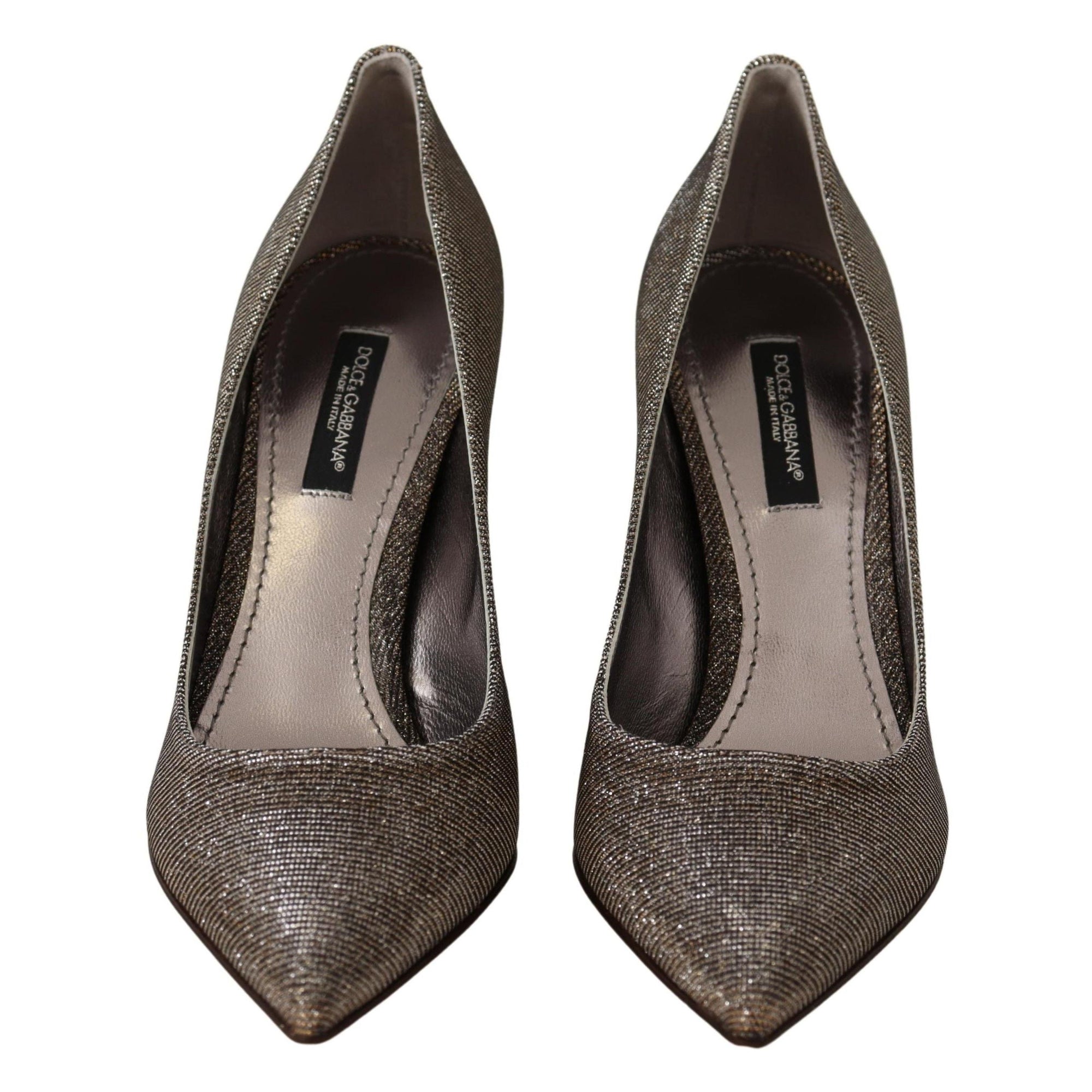 Dolce &amp; Gabbana Elegant Silver Heels Pumps Classic