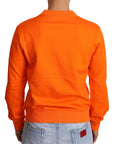 Dolce & Gabbana Regal Crewneck Cotton Sweater in Orange