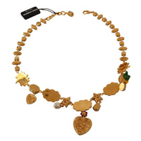 Dolce & Gabbana Charm Necklace with Hand-Painted Elements