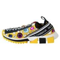 Dolce & Gabbana Embellished Yellow Sorrento Sneakers