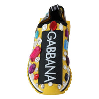 Dolce & Gabbana Embellished Yellow Sorrento Sneakers