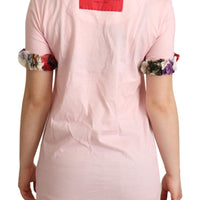 Dolce & Gabbana Elegant Floral Rose Applique T-Shirt