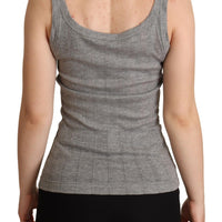 Dolce & Gabbana Elegant Sleeveless Gray Tank Top