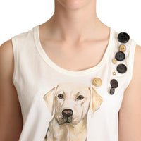 Dolce & Gabbana Chic Canine Floral Sleeveless Tank