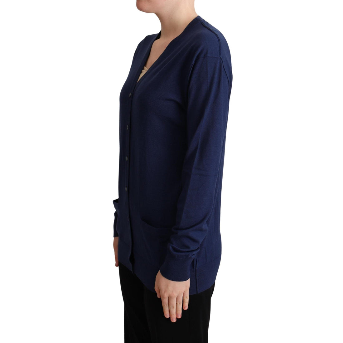 Dolce & Gabbana Elegant Virgin Wool Blue Cardigan