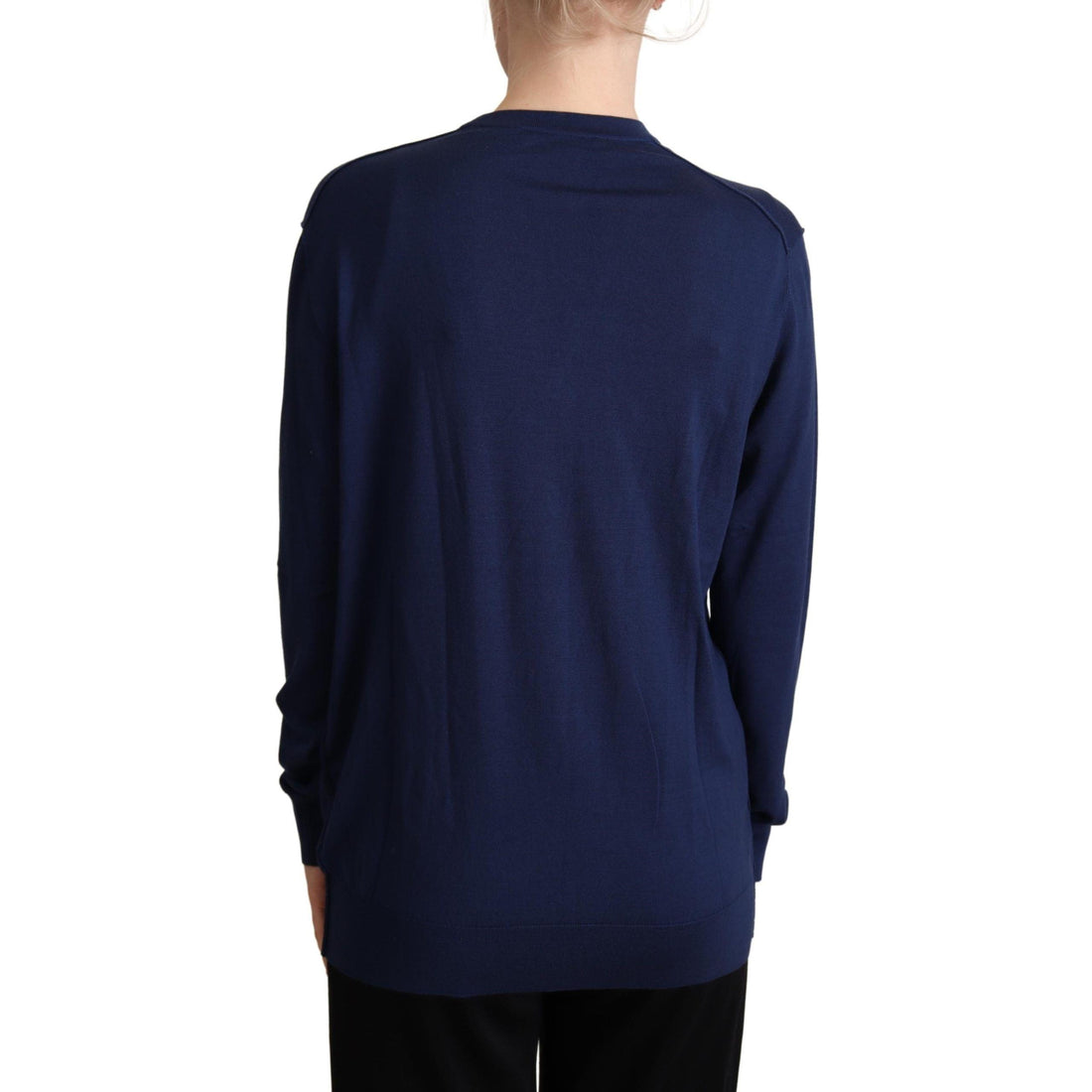 Dolce & Gabbana Elegant Virgin Wool Blue Cardigan