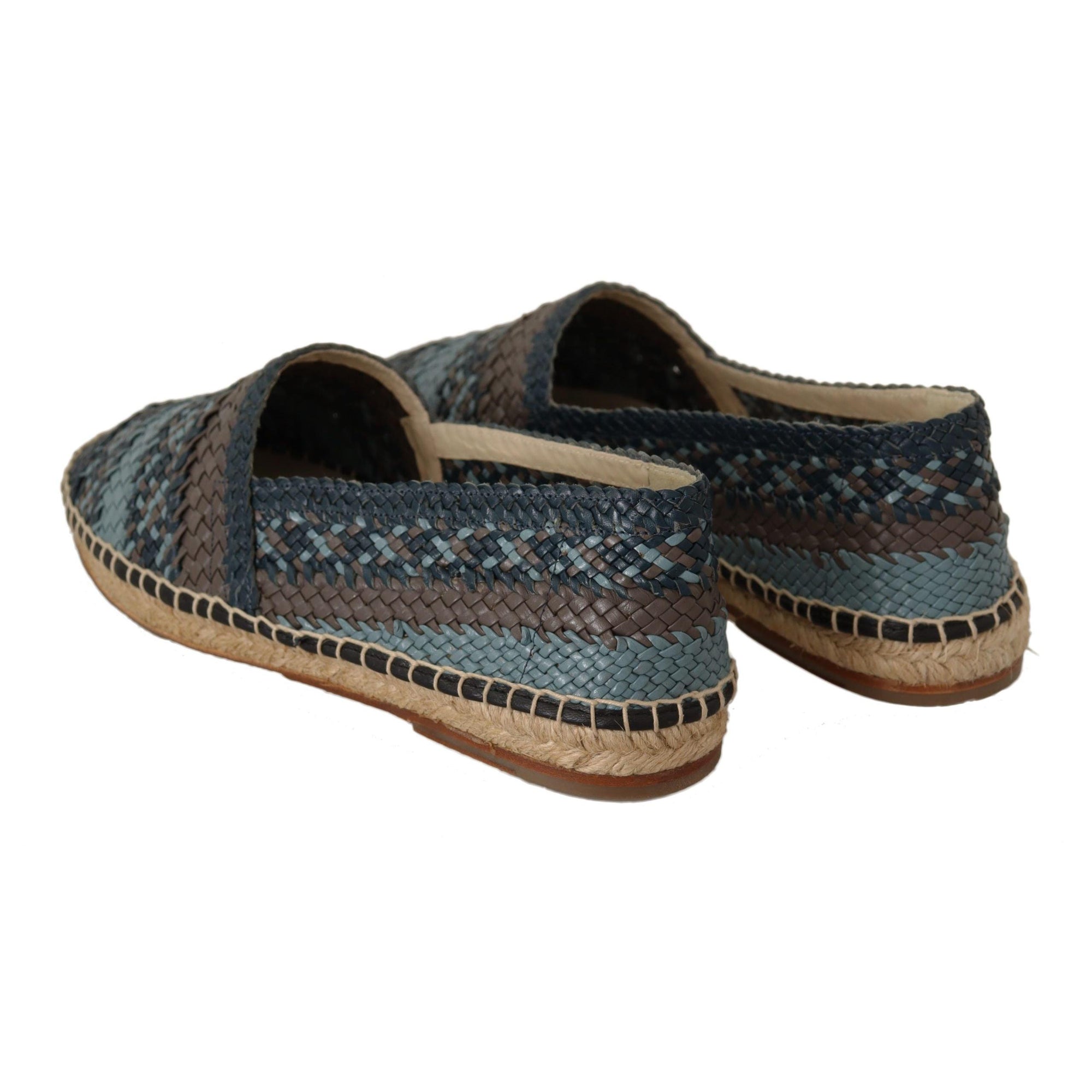 Dolce &amp; Gabbana Elegant Woven Leather Espadrilles