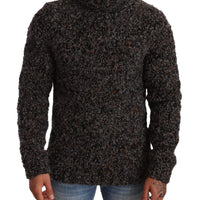 Dolce & Gabbana Elegant Speckled Turtleneck Wool-Blend Sweater