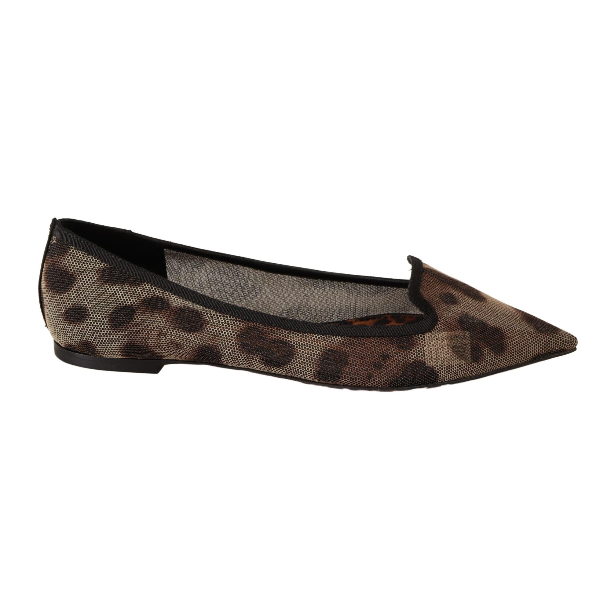 Dolce &amp; Gabbana Elegant Leopard Print Flat Loafers