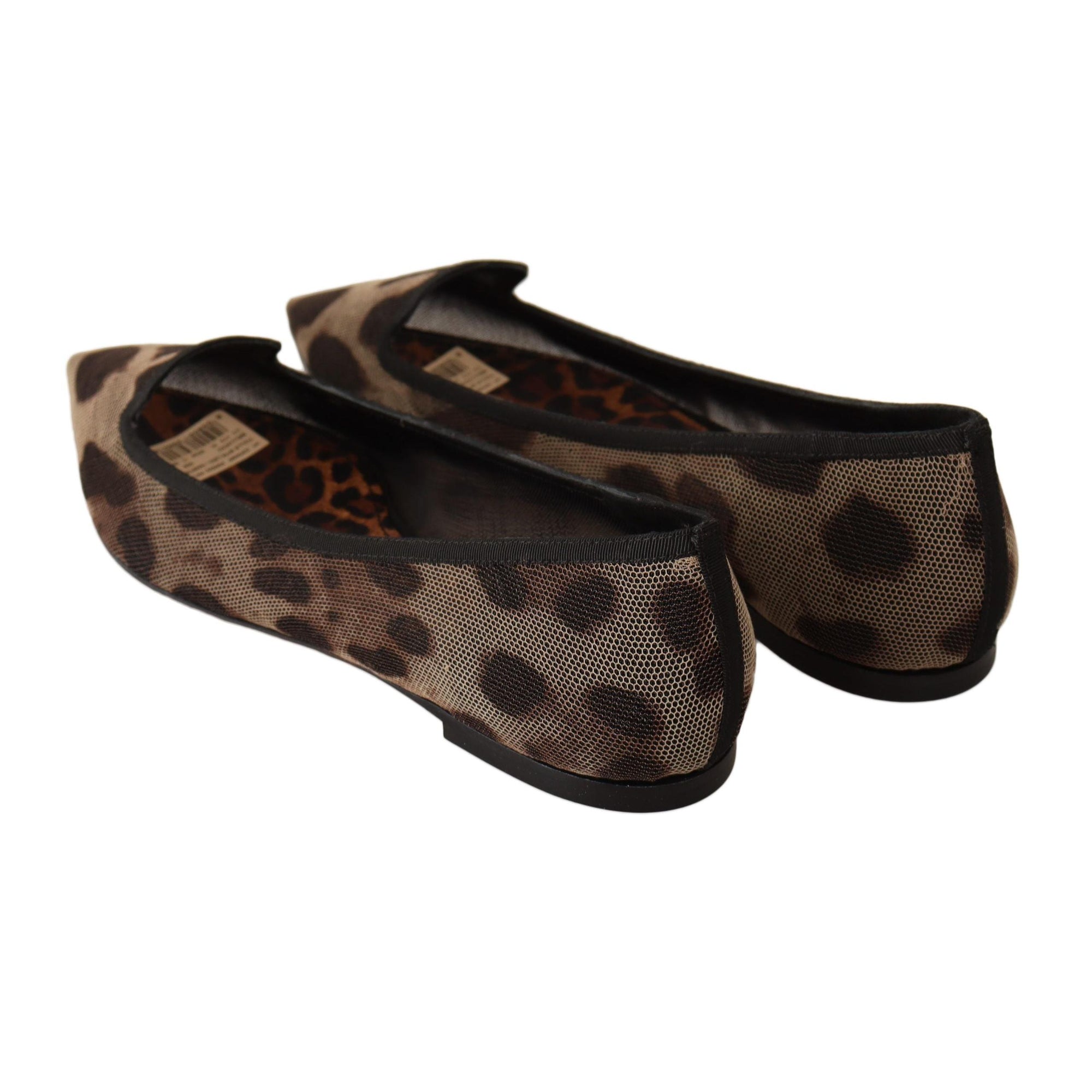 Dolce &amp; Gabbana Elegant Leopard Print Flat Loafers