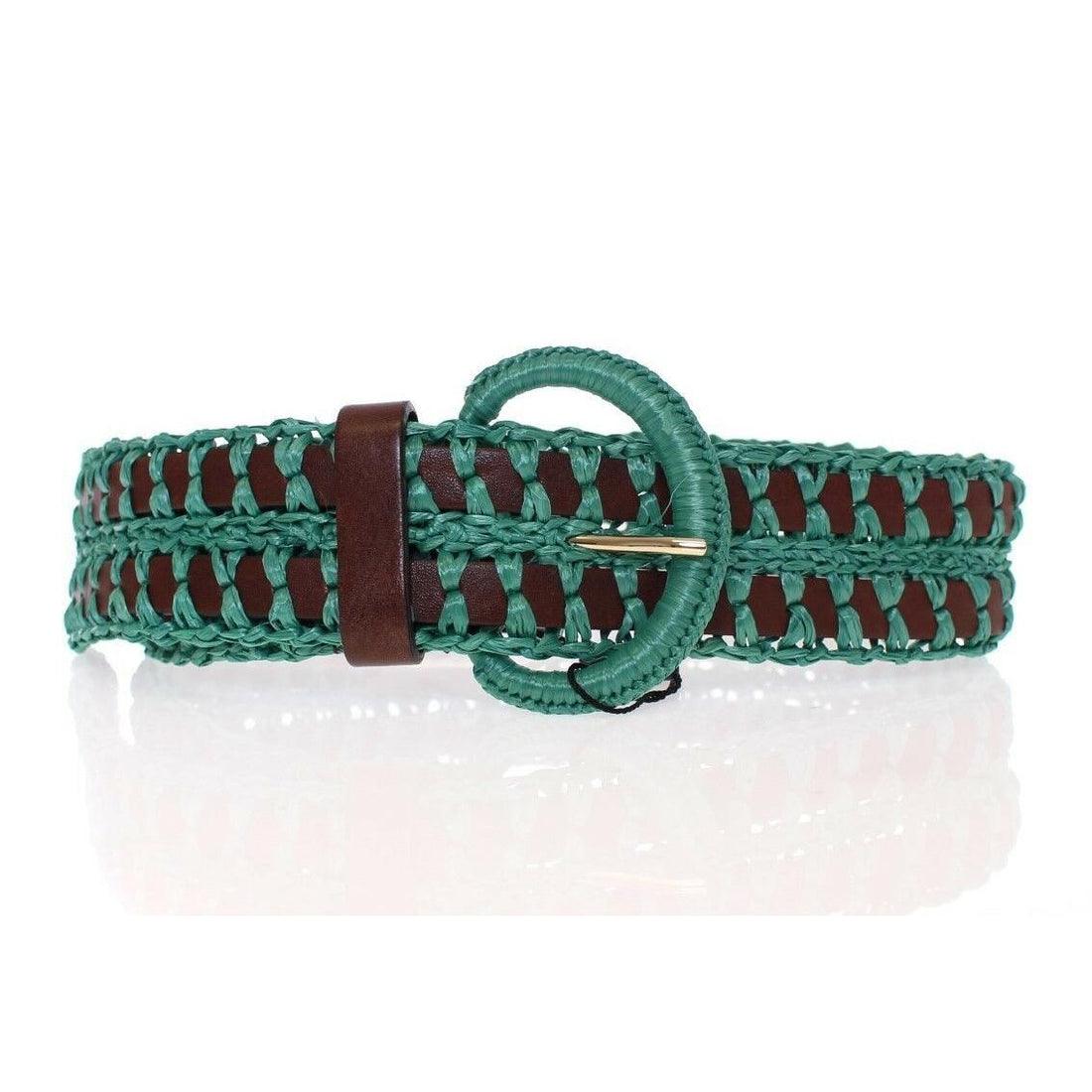 Dolce & Gabbana Enchanting Corset-Style Woven Raffia Belt