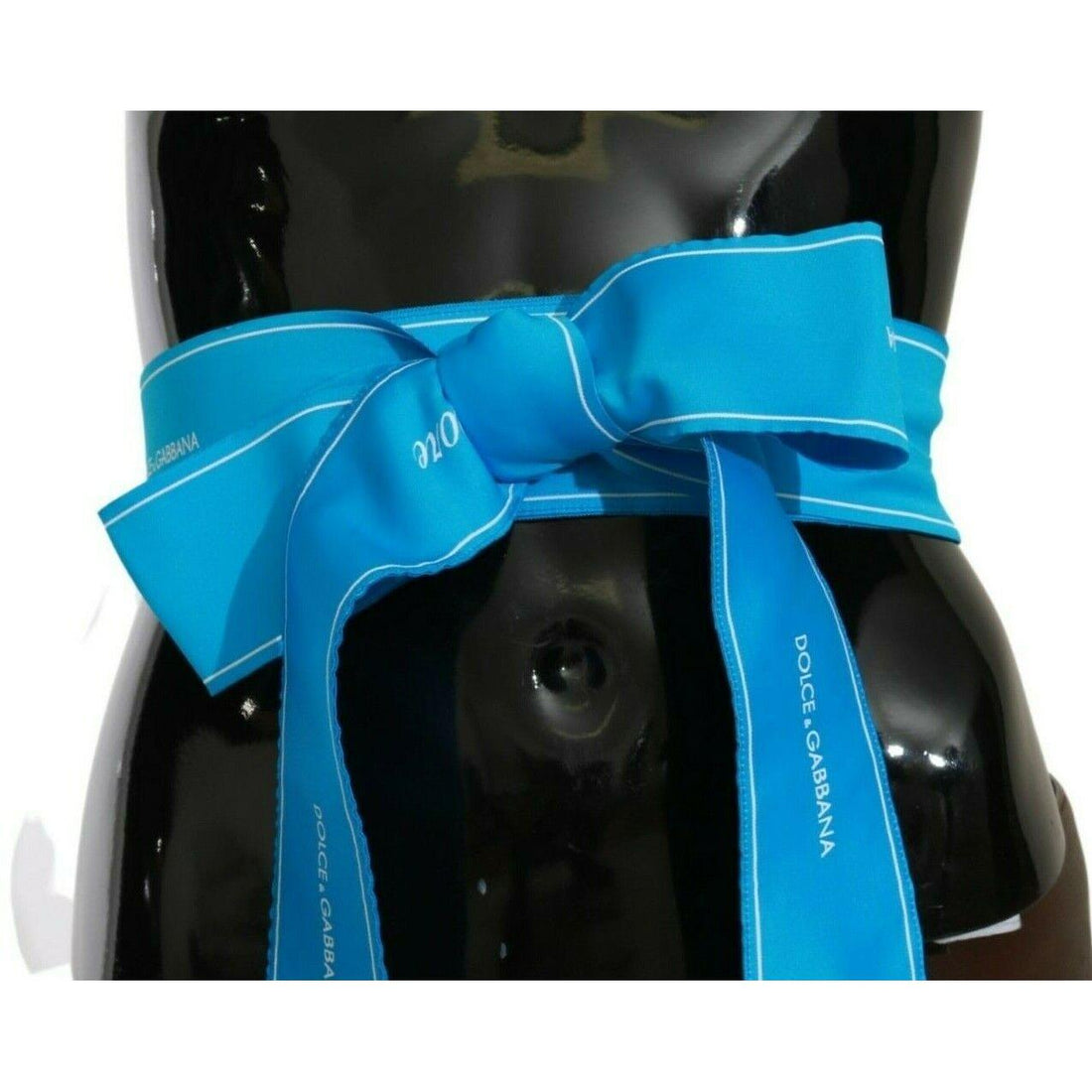 Dolce & Gabbana Elegant Bow Snap Blue Waist Belt