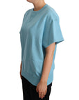 Dolce & Gabbana Elegant Blue Crew Neck Cotton Top