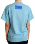 Dolce & Gabbana Elegant Blue Crew Neck Cotton Top