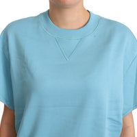 Dolce & Gabbana Elegant Blue Crew Neck Cotton Top