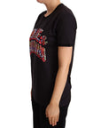 Dolce & Gabbana Elegant Black Cotton Logo Tee