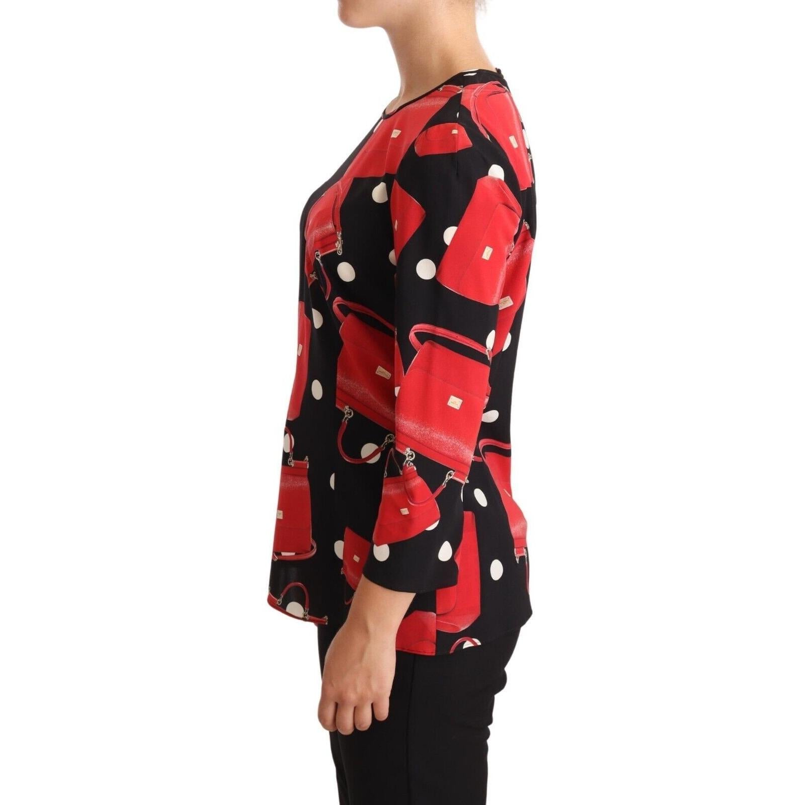 Dolce &amp; Gabbana Elegant Sicily Bag Print Blouse