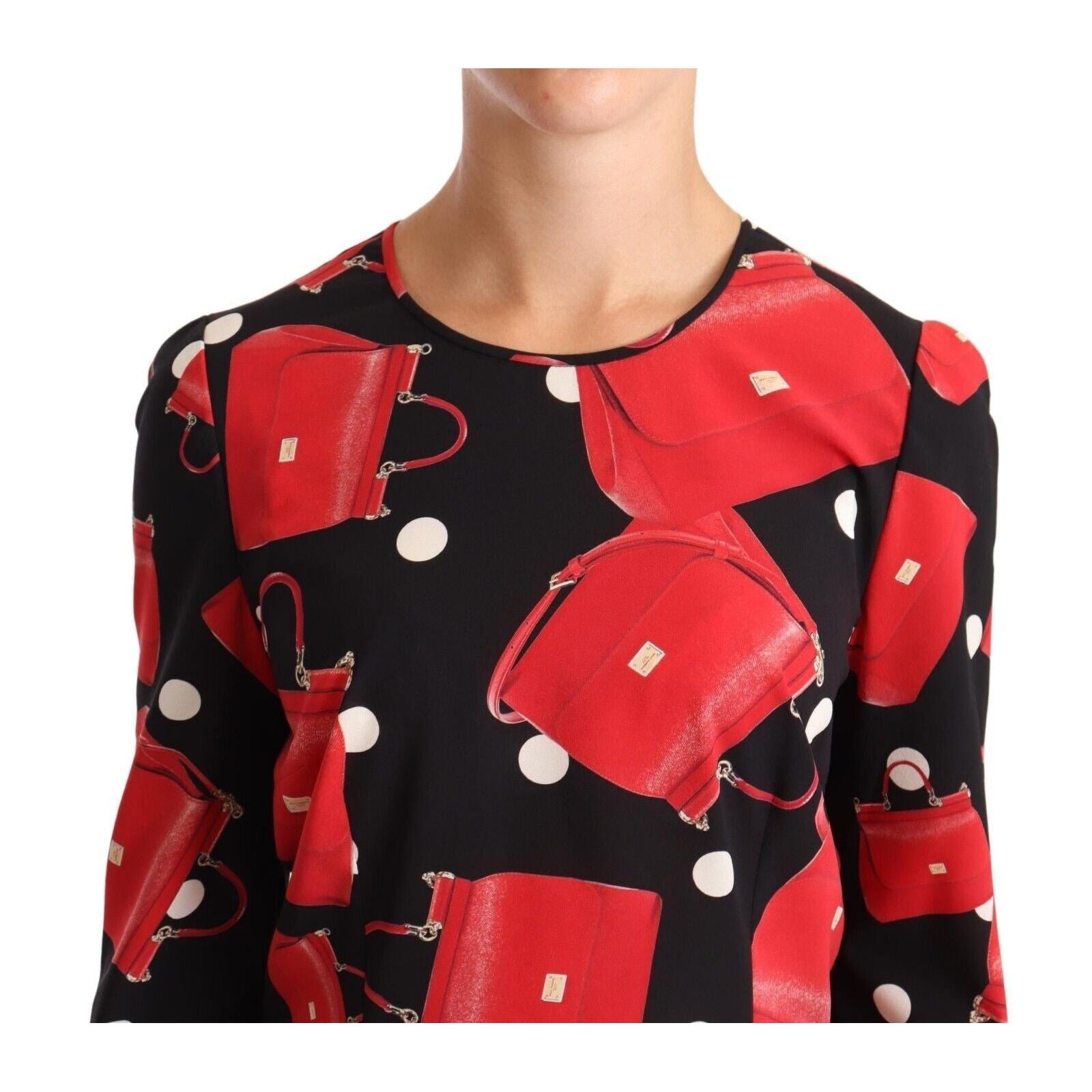 Dolce &amp; Gabbana Elegant Sicily Bag Print Blouse