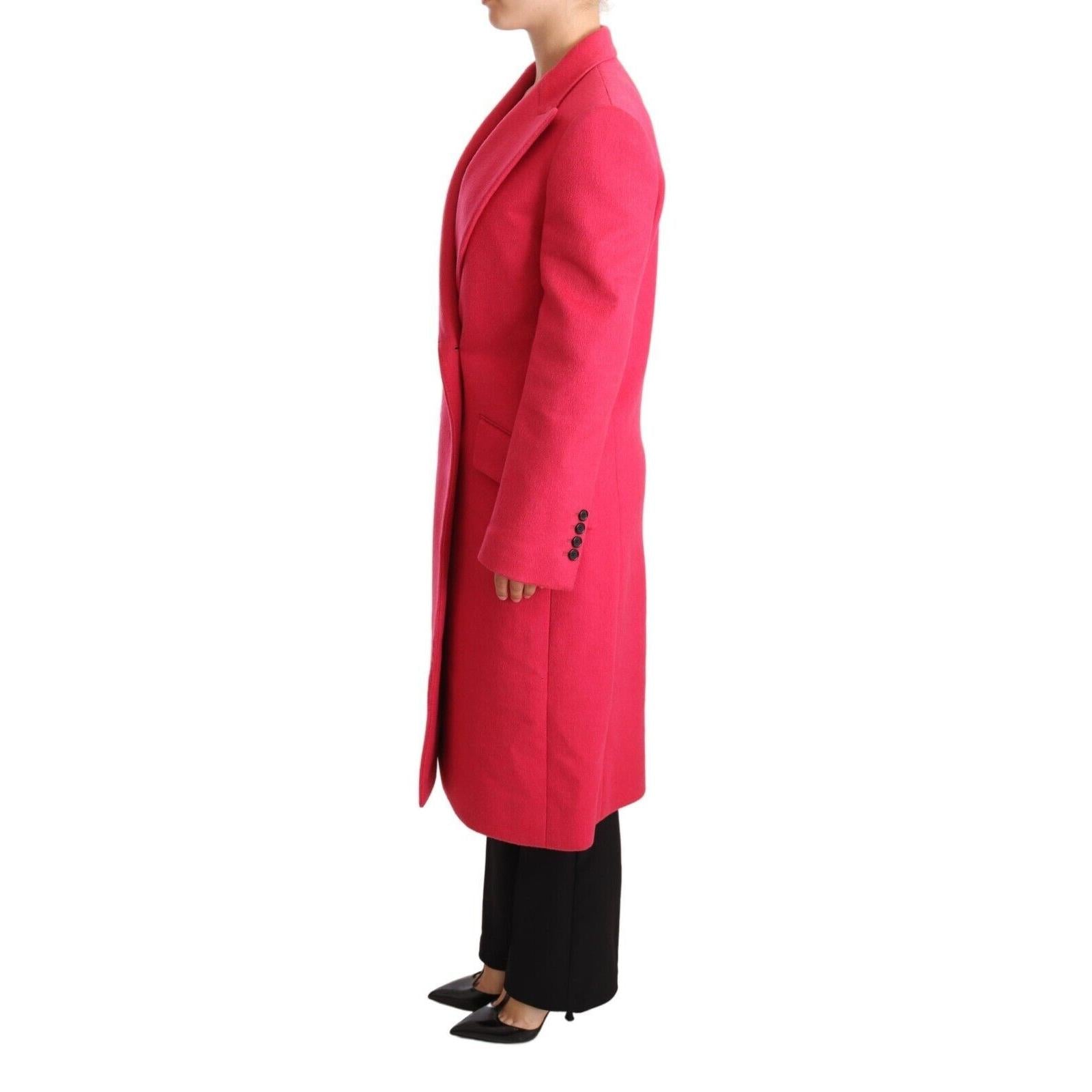 Dolce &amp; Gabbana Elegant Pink Wool-Cashmere Coat