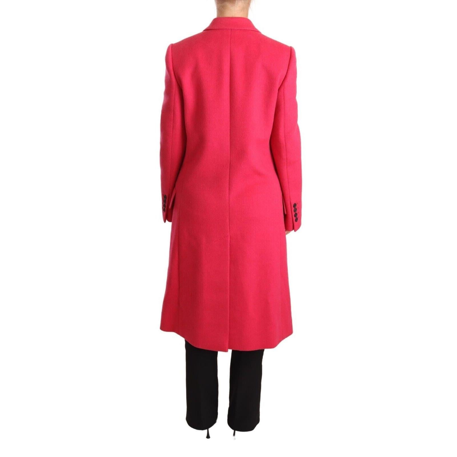 Dolce &amp; Gabbana Elegant Pink Wool-Cashmere Coat