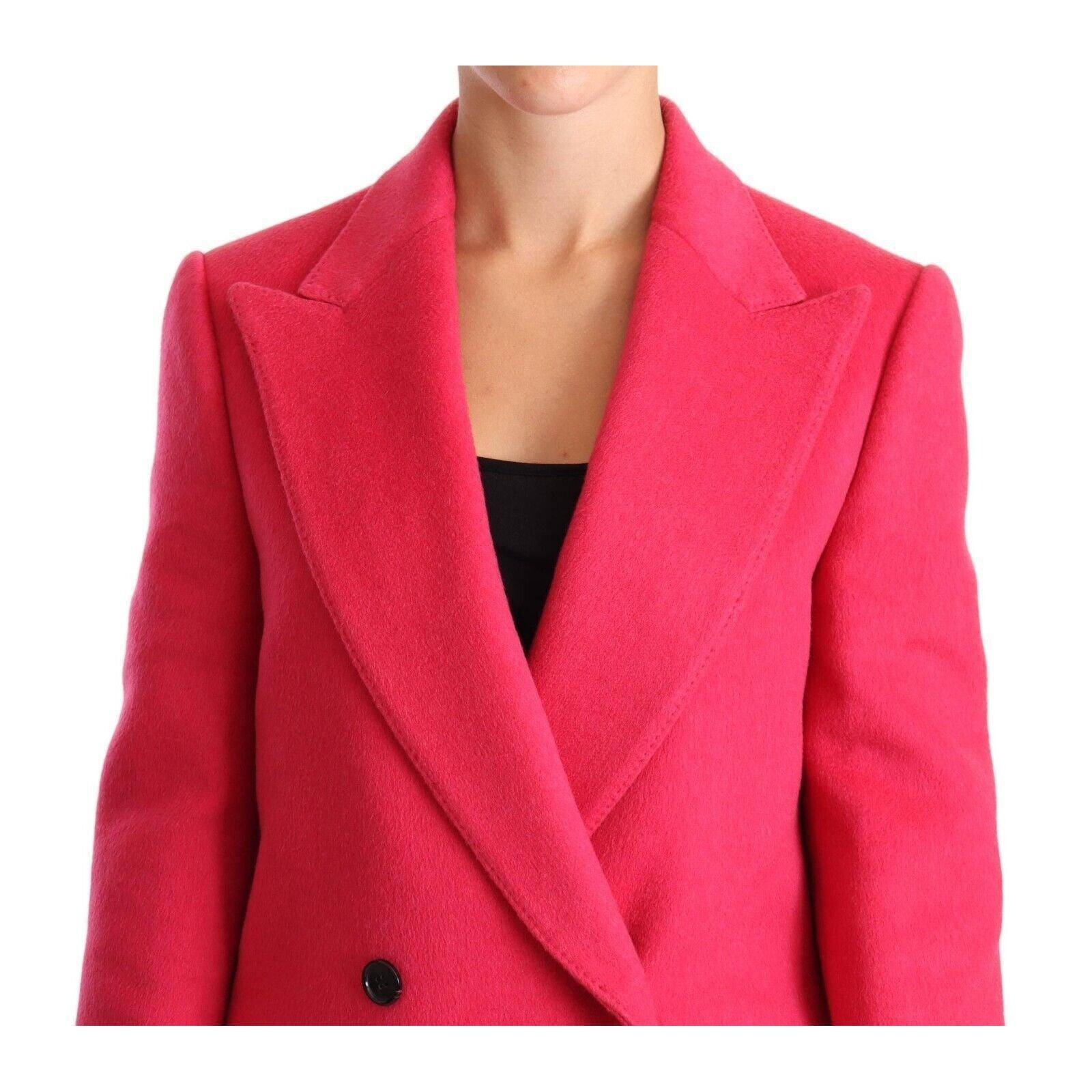 Dolce &amp; Gabbana Elegant Pink Wool-Cashmere Coat