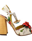 Dolce & Gabbana Multicolor Crystal Embellished Heel Sandals