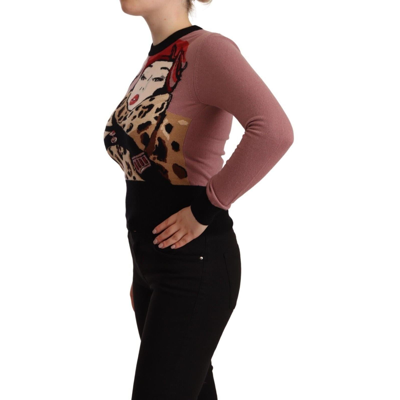Dolce &amp; Gabbana Elegant Pink Cashmere Crewneck Sweater