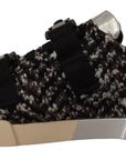Dolce & Gabbana Silver Elegance Leather Sneakers