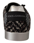 Dolce & Gabbana Silver Elegance Leather Sneakers