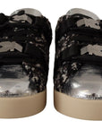 Dolce & Gabbana Silver Elegance Leather Sneakers