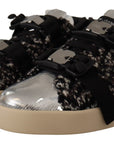 Dolce & Gabbana Silver Elegance Leather Sneakers