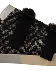 Dolce & Gabbana Silver Elegance Leather Sneakers