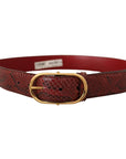 Dolce & Gabbana Elegant Red Snakeskin Leather Belt