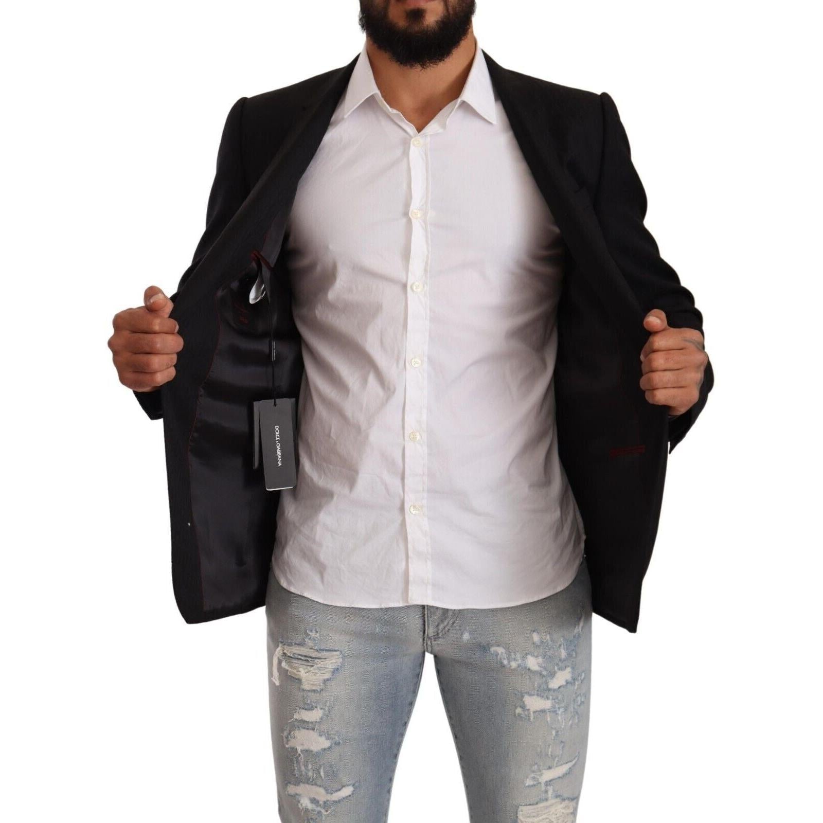Dolce &amp; Gabbana Exclusive Black Virgin Wool Blazer