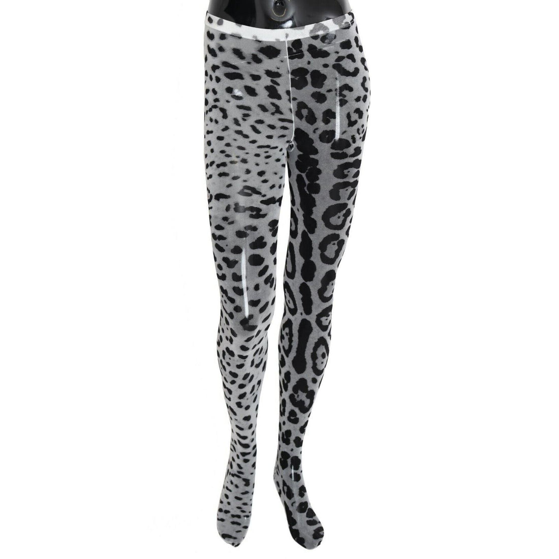 Dolce & Gabbana Elegant Leopard Print Nylon Stockings