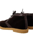 Dolce & Gabbana Exotic Caiman Leather Ankle Boots in Brown