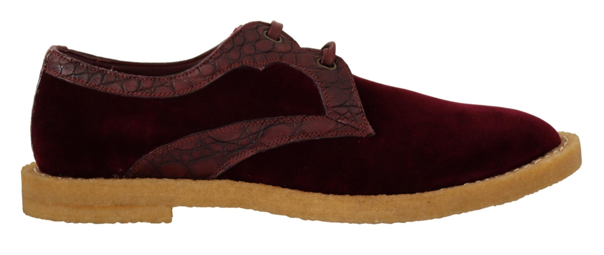 Dolce &amp; Gabbana Elegant Velvet and Exotic Leather Dress Shoes