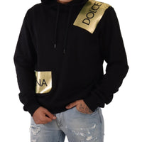 Dolce & Gabbana Elevate Your Style with a Black Golden-Logo Pullover