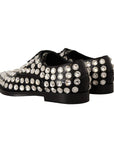 Dolce & Gabbana Crystal-Embellished Leather Formal Flats
