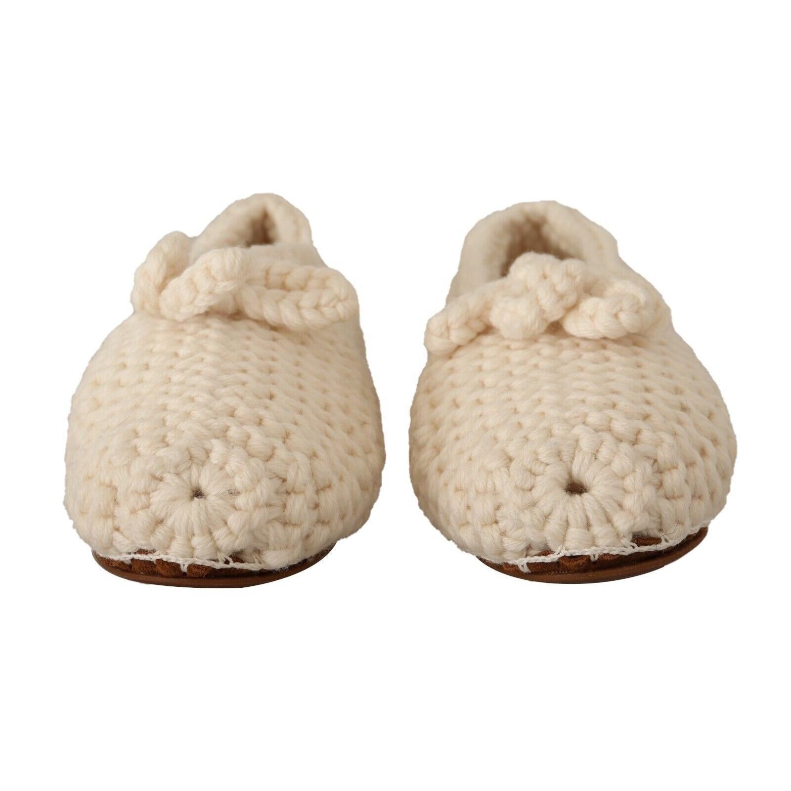 Dolce &amp; Gabbana Chic Wool Knit Ballerina Flats